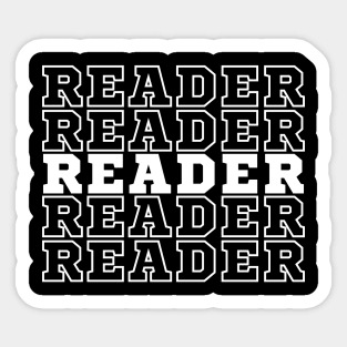 Reader. Reading. Sticker